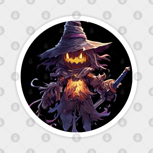 Spooky scarecrow Magnet by TomFrontierArt